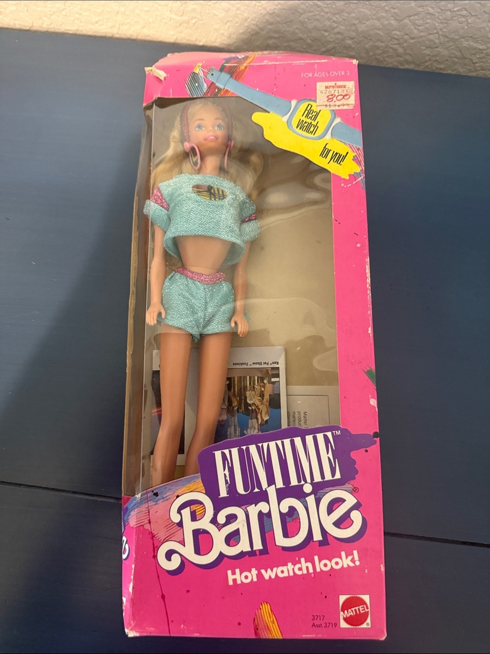 Mattel Barbie Doll in Aqua and Pink Funtime Outfit